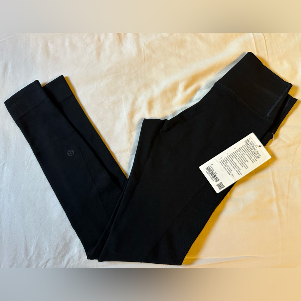 NWT Lululemon black merino wool blend leggings
